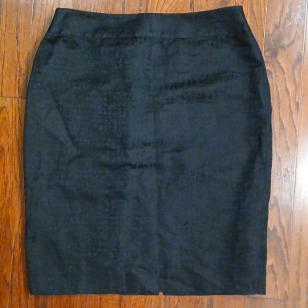 Vtg Armani 2 pc set collezioni black textured shoulder bow skirt suit blazer - Picture 13 of 16
